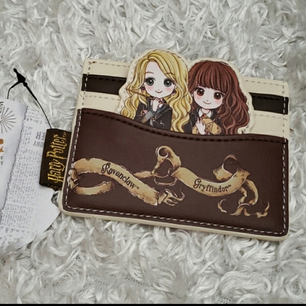 Loungefly Harry Potter Hermione And Luna Mini Backpack Cardholder Coin Purse - Picture 10 of 12